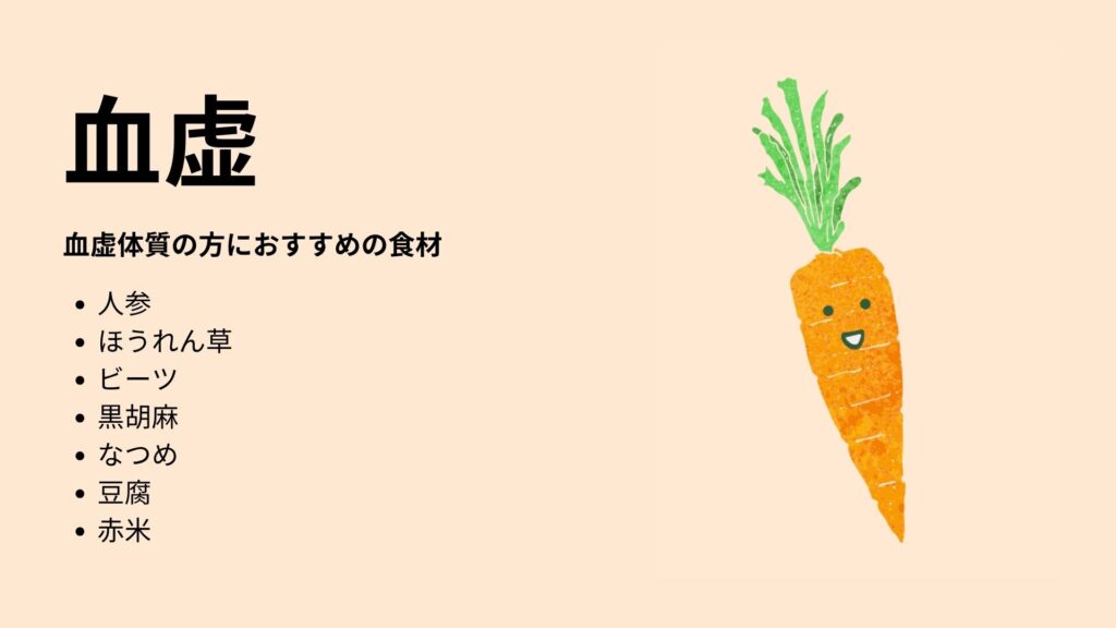 血虚について