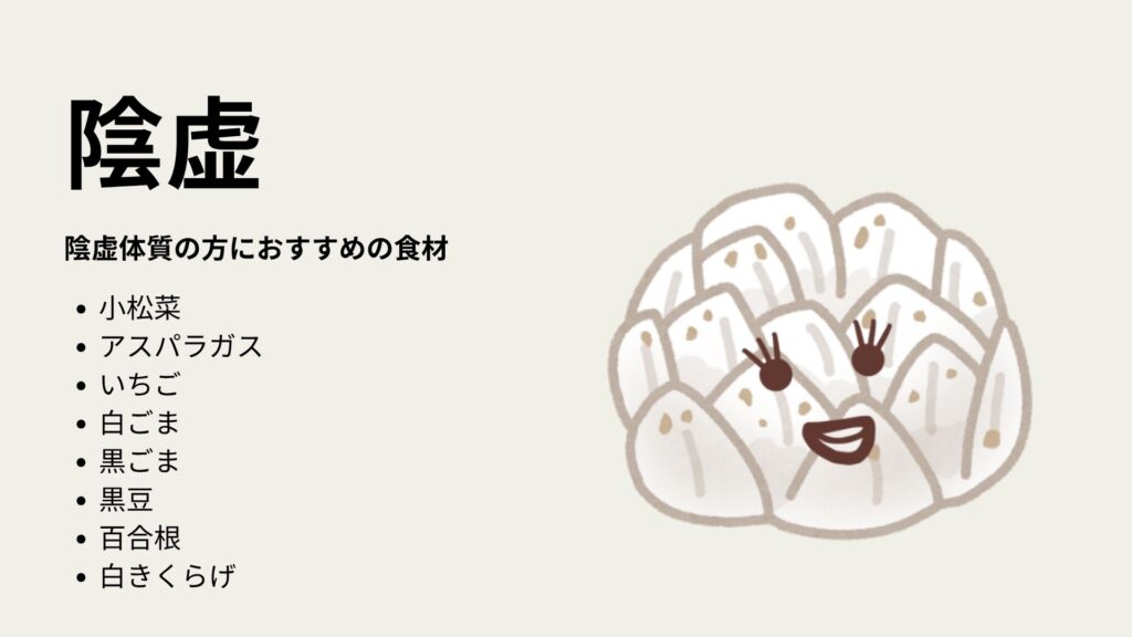陰虚体質の方へ