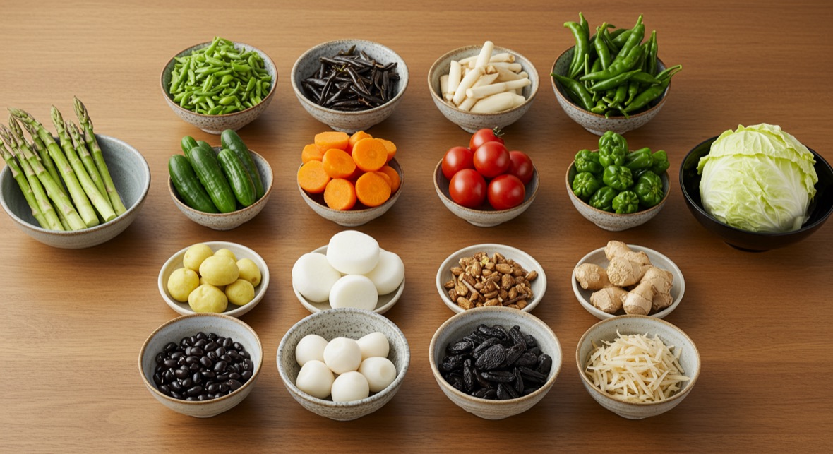 Choosing yakuzen ingredients for the season