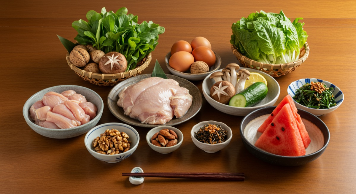 Yakuzen ingredients used against summer fatigue