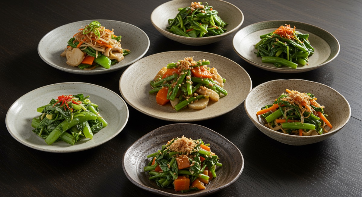 Yakuzen vegetable dishes for each of the six constitutions