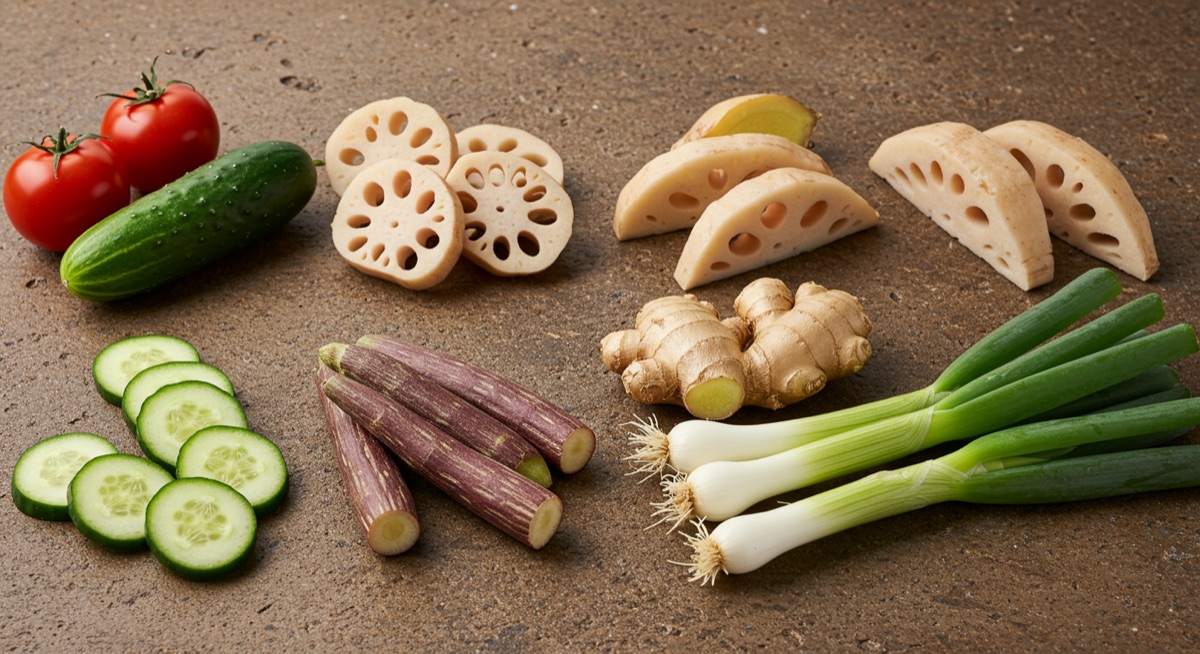A set of vegetables to try for each constitution
