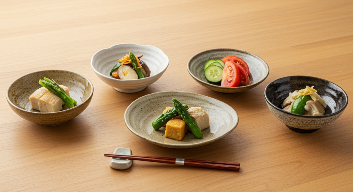 A seasonal table of yakuzen dishes through the year